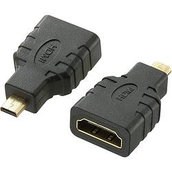 Foto van Speaka professional sp-7870184 hdmi adapter [1x hdmi-stekker d micro - 1x hdmi-bus] zwart vergulde steekcontacten, audio return channel (arc)