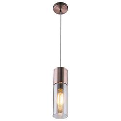 Foto van Klassieke hanglamp annika - l:10.5cm - e27 - metaal - bruin