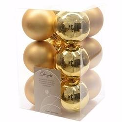 Foto van Sweet christmas kerstboom decoratie kerstballen goud 12 stuks - kerstbal