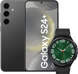 Foto van Samsung galaxy s24 plus 256gb zwart 5g + galaxy watch 6 classic zwart 47mm