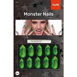 Foto van Halloween - monster nepnagels setje 10 stuks - verkleedkunstnagels