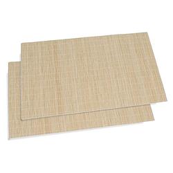 Foto van Secret de gourmet placemats bamboe - 6x - 30 x 40 cm - naturel - gevlochten - placemats