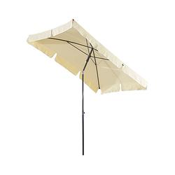 Foto van Zonnescherm - parasol - balkon parasol - rechthoek - knikbaar - 200 x 125 cm - creme