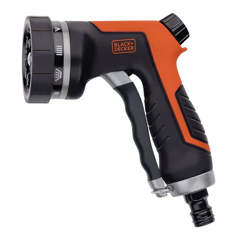 Foto van Black+decker sproeikop - 10 standen - universeel - zwart/ oranje