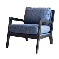 Foto van Dimehouse industriële fauteuil morris - stof - blauw