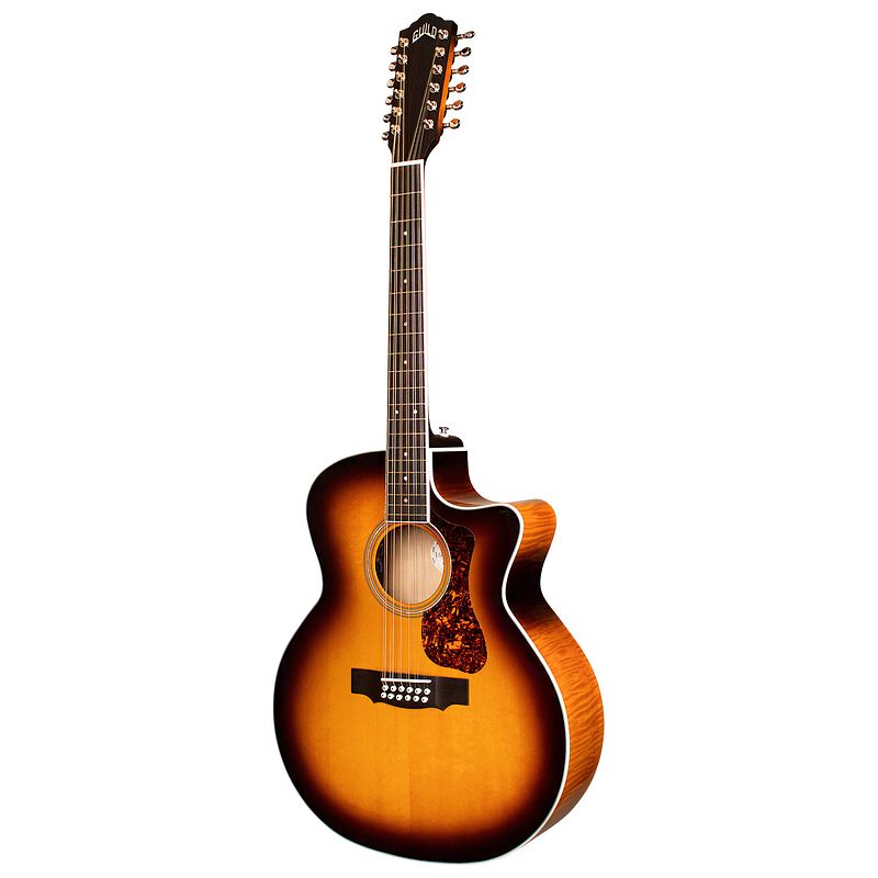 Foto van Guild f-2512ce deluxe antique burst westerly 12-snarige elektrisch-akoestische gitaar