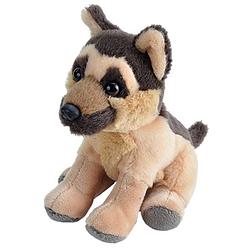 Foto van Wild republic knuffelhond herdershond junior 13 cm pluche bruin