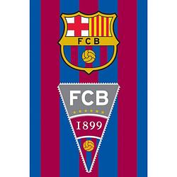 Foto van Fc barcelona handdoekje vlag en logo 40 x 60 cm blauw/rood