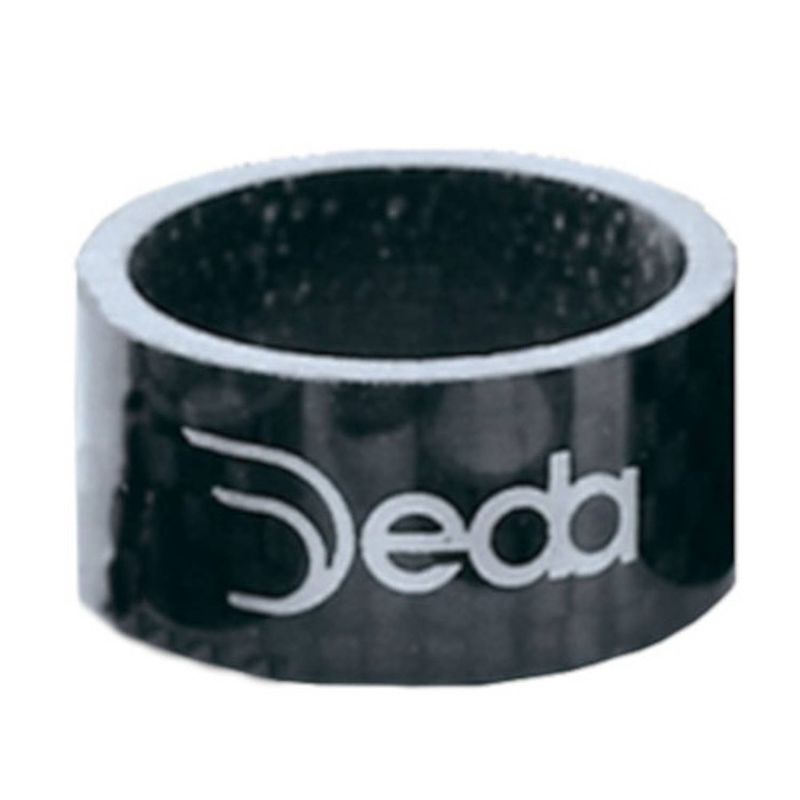 Foto van Deda spacers 15 mm carbon 1 1/8 inch zwart 10 stuks