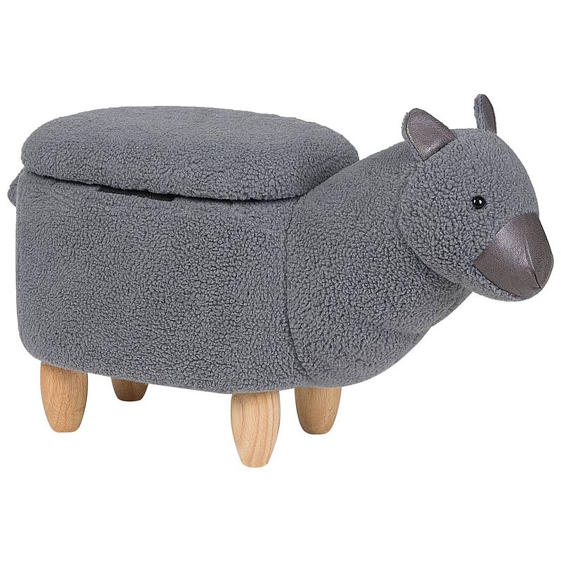 Foto van Beliani alpaca - hocker-grijs-polyester