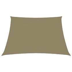 Foto van The living store zonnezeil - pu-gecoat oxford - 4.5 x 4.5 m - beige - waterbestendig