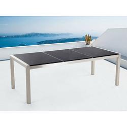 Foto van Beliani tuintafel - rvs - graniet - 220cm - grosseto