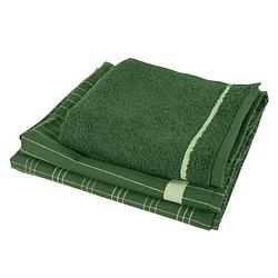 Foto van Twentse damast 3pack keukentextiel mix&match - jungle green