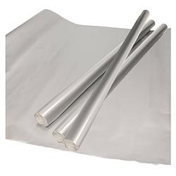 Foto van Multipak van 3x stuks luxe inpakpapier/cadeaupapier metallic zilver 200 x 70 cm - cadeaupapier