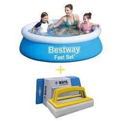 Foto van Bestway zwembad - fast set - 183 x 51 cm - inclusief scrubborstel