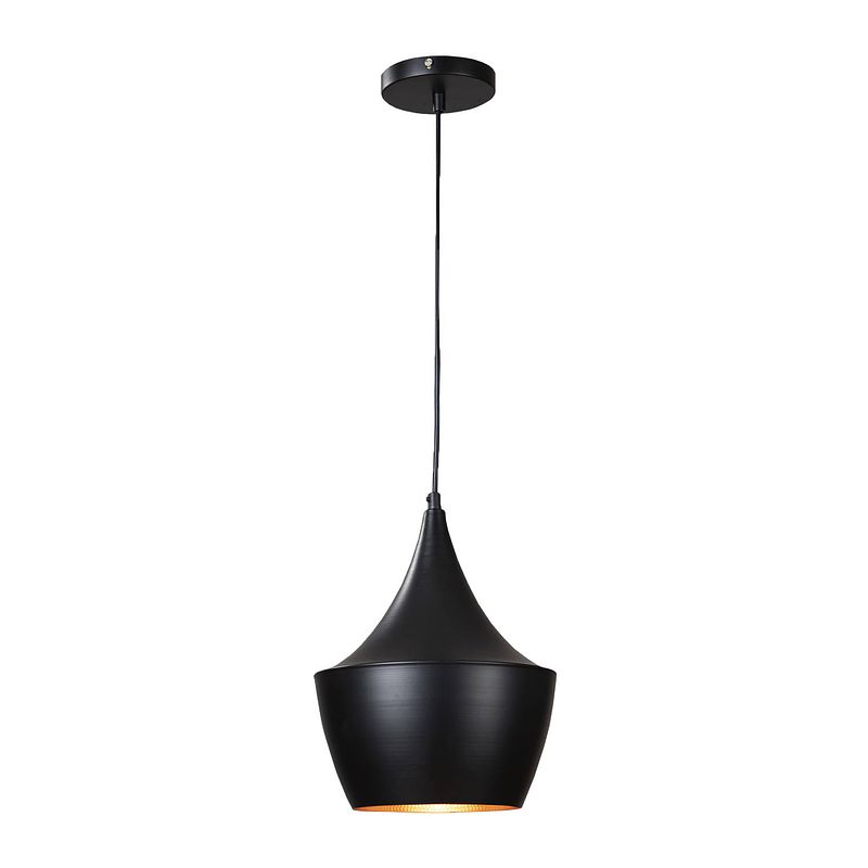 Foto van Quvio hanglamp rond zwart - quv5070l-black