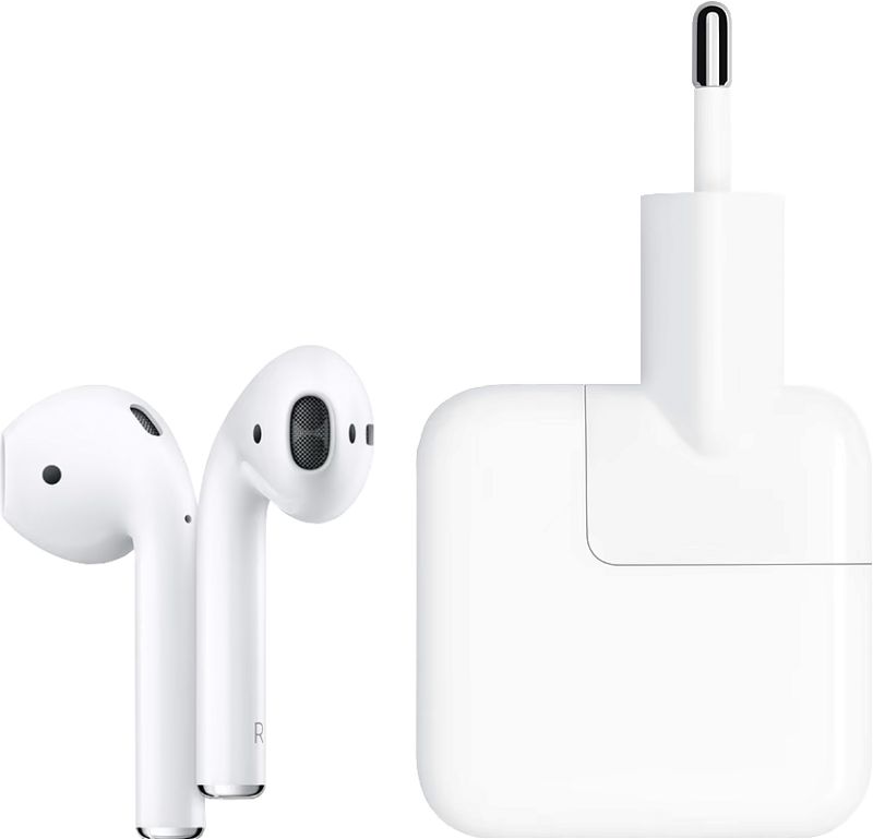 Foto van Apple airpods 2 + apple 12w usb oplader