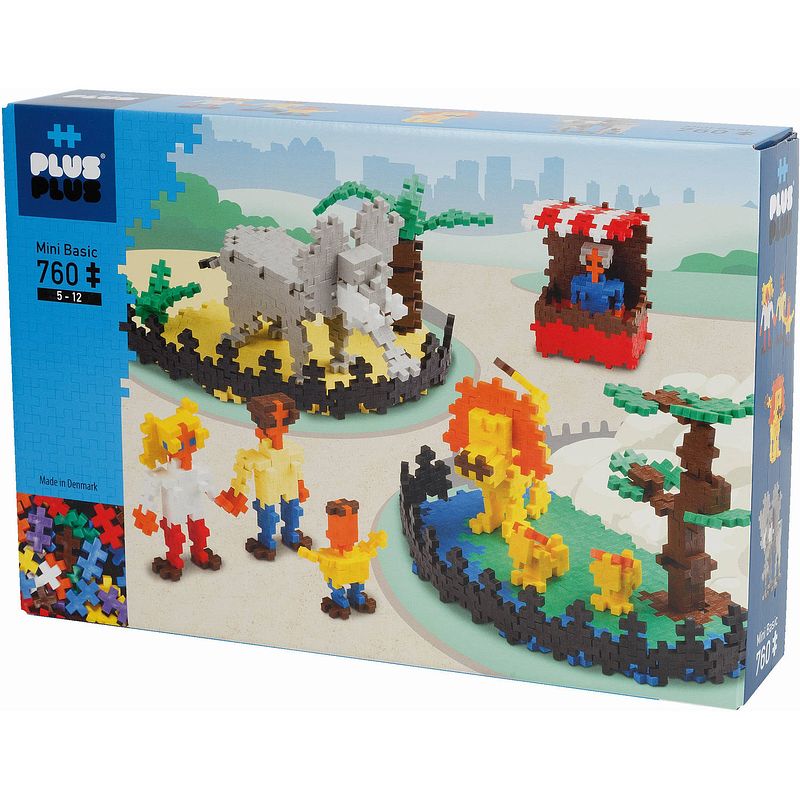 Foto van Mini basic plus-plus dierentuin - 760 stuks - bouwstenen plus plus