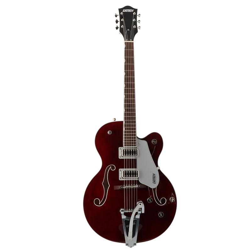 Foto van Gretsch g5420t electromatic classic hollowbody sc bigsby walnut stain semi-akoestische gitaar