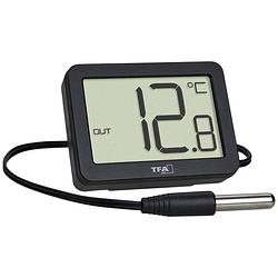 Foto van Tfa dostmann digitales innen-außen-thermometer thermometer zwart