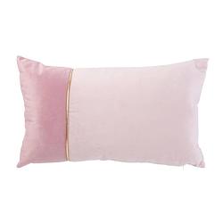 Foto van Casa di elturo fluwelen sierkussen bicolor - roze - velvet - 30 x 50 cm (incl. vulling)