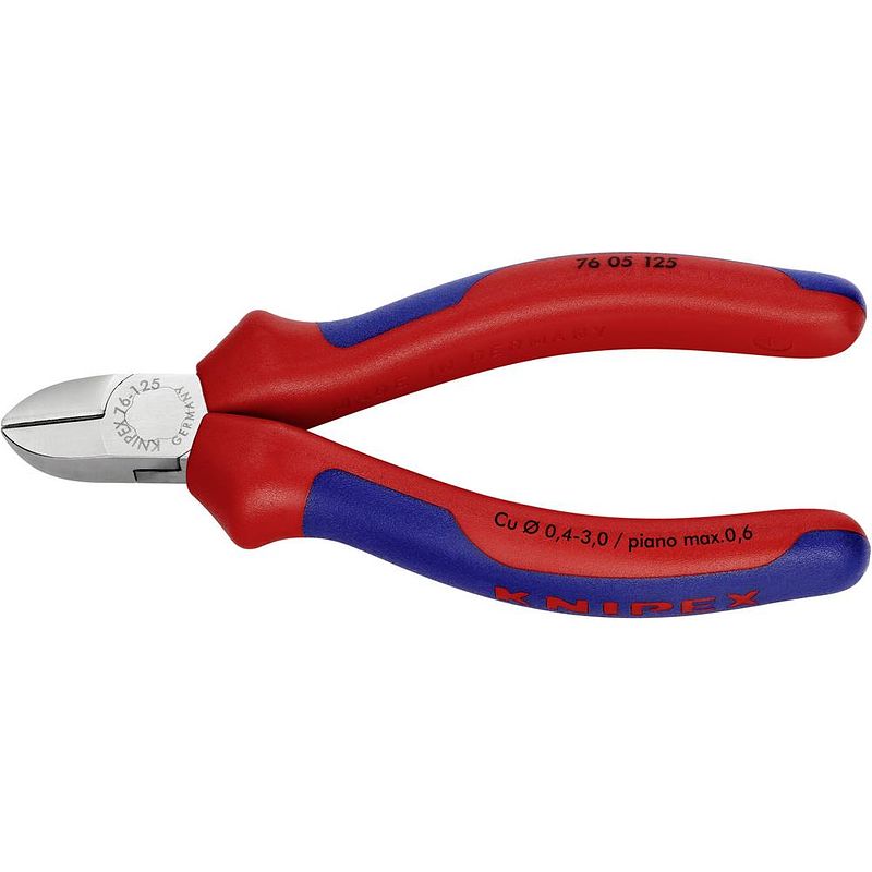 Foto van Knipex 76 05 125 elektronica en fijnmechanica zijkniptang met facet 125 mm