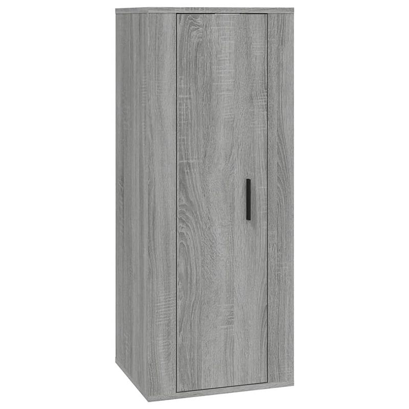 Foto van The living store tv-kast grijs sonoma eiken - wandgemonteerd - 40 x 34.5 x 100 cm - bewerkt hout