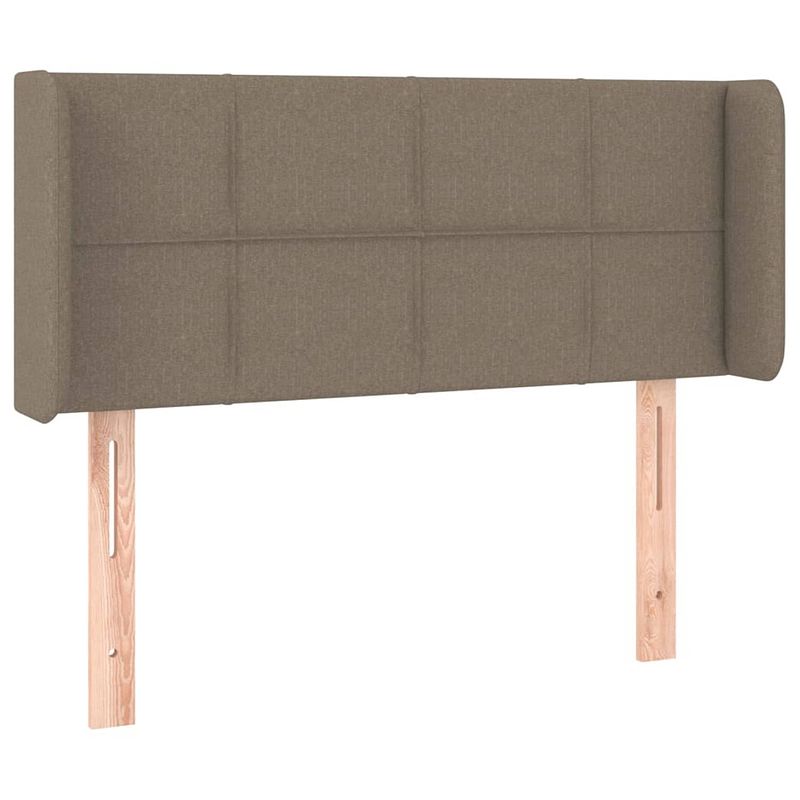 Foto van Vidaxl hoofdbord met randen 83x16x78/88 cm stof taupe