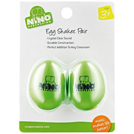 Foto van Nino percussion nino540gg-2 egg shaker grass green (1 paar)