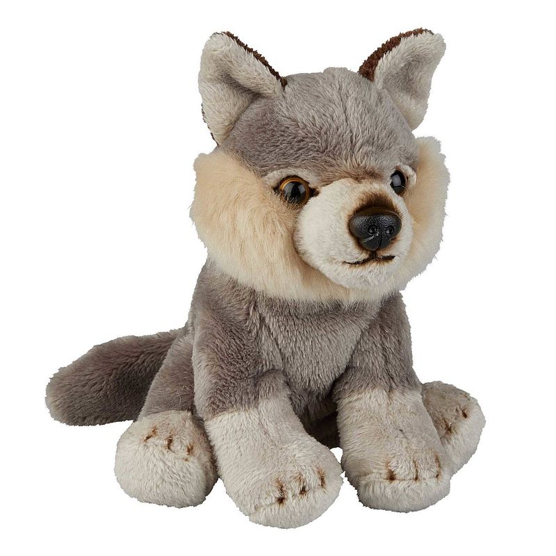 Foto van Pluche knuffel dieren wolf 15 cm - knuffeldier