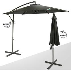 Foto van Maxxgarden zweefparasol - parasol set met tegels - ø300 cm (antraciet)