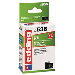 Foto van Edding cartridge vervangt hp 934xl (c2p23ae) compatibel single zwart edd-536 18-536