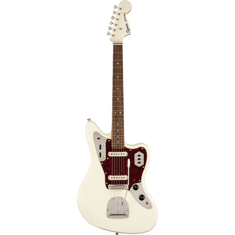 Foto van Squier fsr classic vibe 60s jaguar olympic white elektrische gitaar