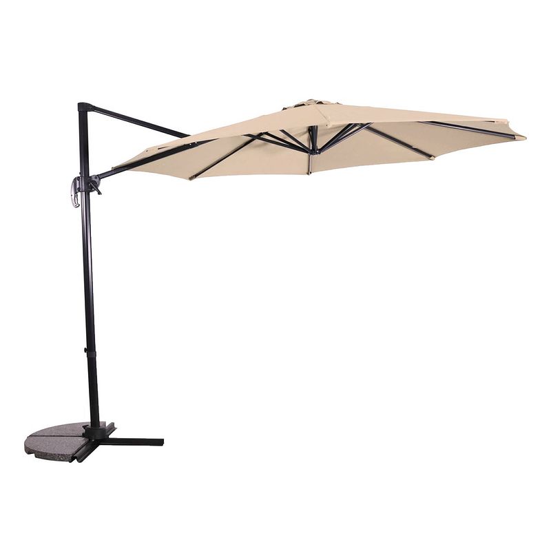 Foto van Zweefparasol libra ecru ø300 cm - inclusief kruisvoet & hoes