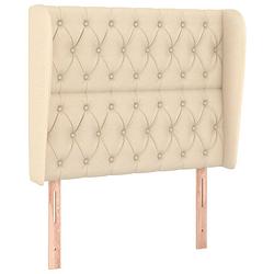 Foto van The living store hoofdbord trendy - bedaccessoires - 103 x 23 x 118/128 cm - crème