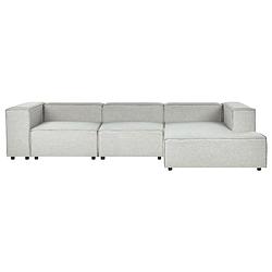 Foto van Beliani aprica - modulaire sofa-grijs-linnen