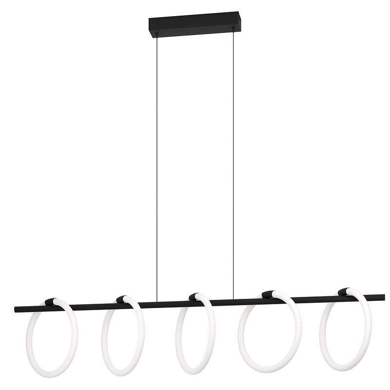 Foto van Eglo caranacoa hanglamp - led - 117 cm - zwart/wit