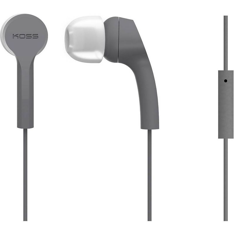 Foto van Koss keb9igry in ear oordopjes kabel grijs headset, touchbesturing