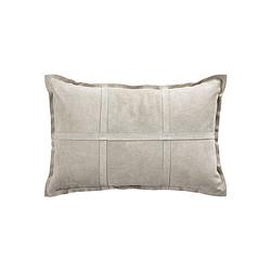 Foto van Ptmd cobie taupe suede leather cushion rectangle