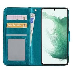 Foto van Basey samsung galaxy s22+ hoesje book case kunstleer cover hoes - turquoise