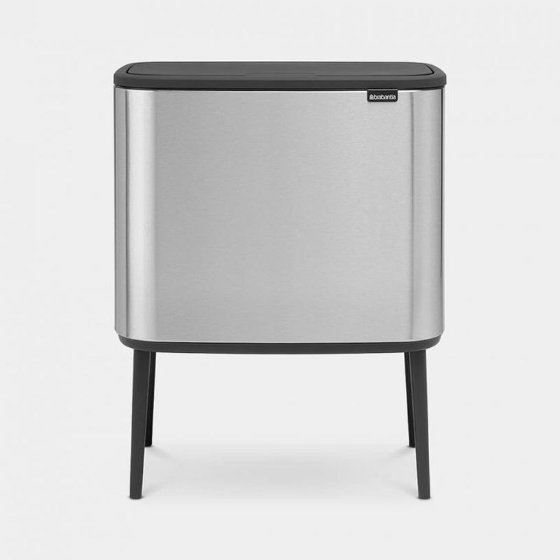 Foto van Brabantia afvalemmer bo touch bin, mat staal fpp, 11 + 23 l (637541)