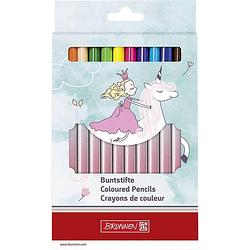 Foto van Brunnen kleurpotloden jumbo unicorn princess hout 12 stuks