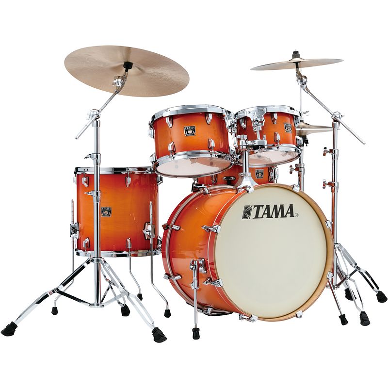 Foto van Tama cl50r+h-tlb superstar classic tangerine lacquer burst 5d. drumstel met hardwarepakket