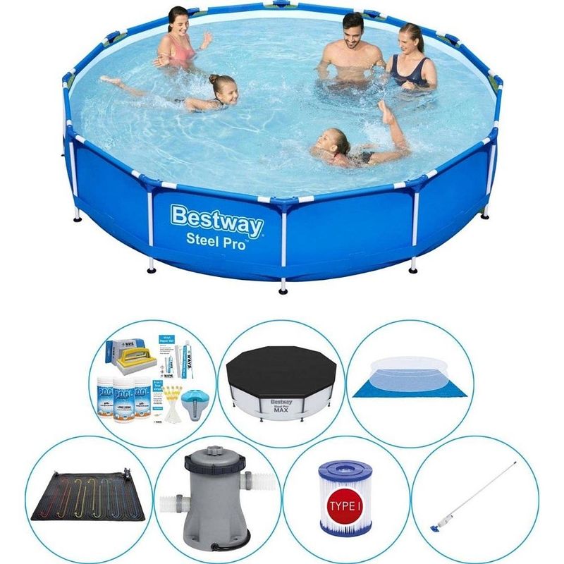 Foto van Bestway steel pro rond 366x76 cm - zwembad set