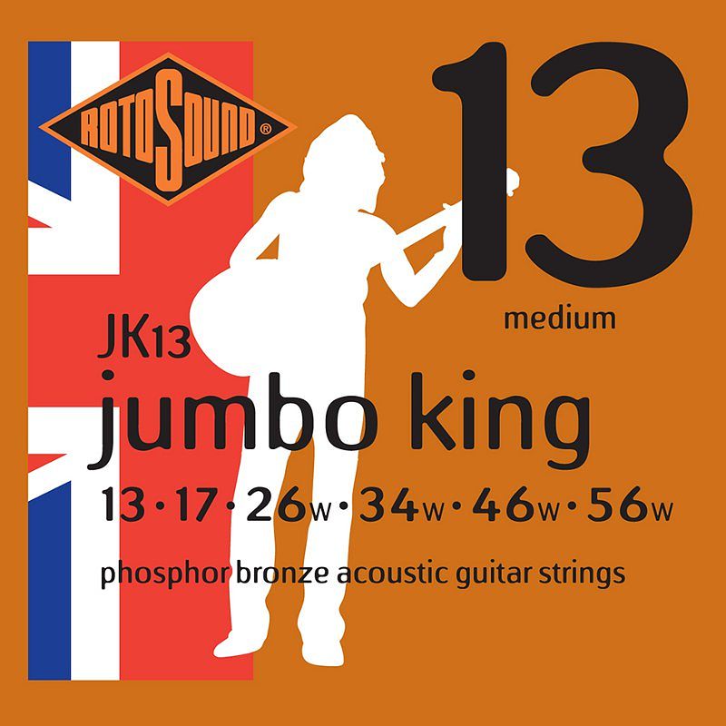 Foto van Rotosound jk13 jumbo king akoestische gitaarsnaren 013-56w