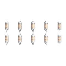 Foto van Led lamp 10 pack - aigi - r7s fitting - 7w - helder/koud wit 6500k