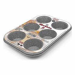 Foto van Quttin bakplaat muffins voor 6 porties marmer-look grijs