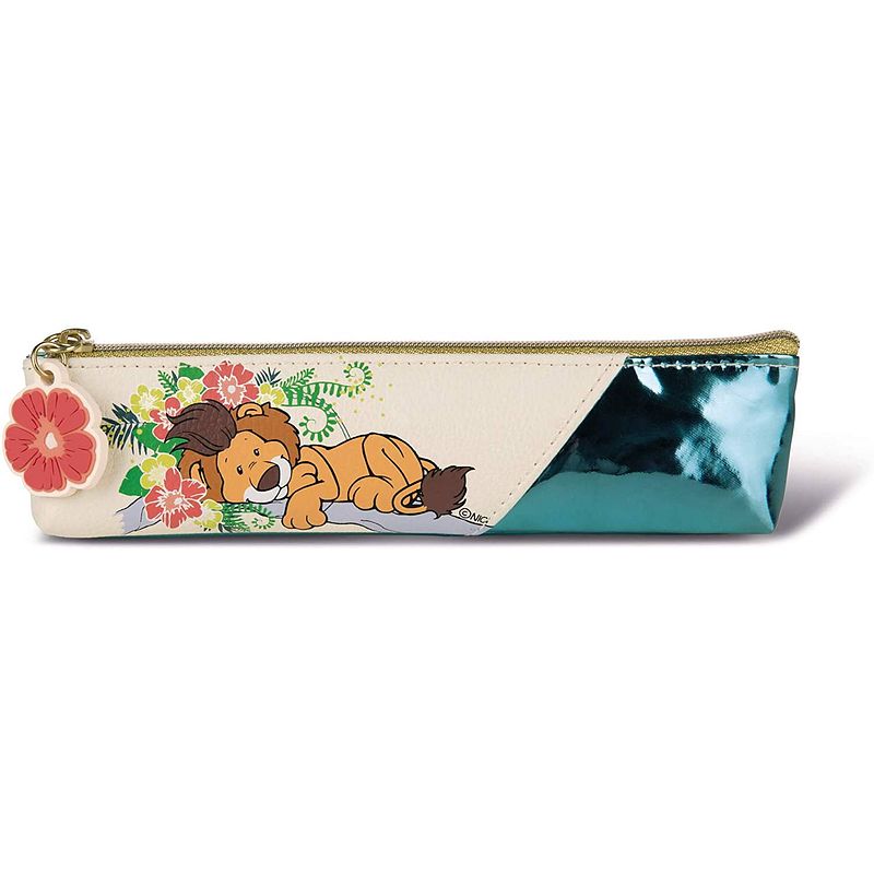 Foto van Nici etui wild friends junior 19,5 x 5 cm kunstleer beige