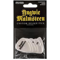 Foto van Dunlop yjmp01wh yngwie malmsteen custom delrin pick white 1.5 mm plectrumset (6 stuks)