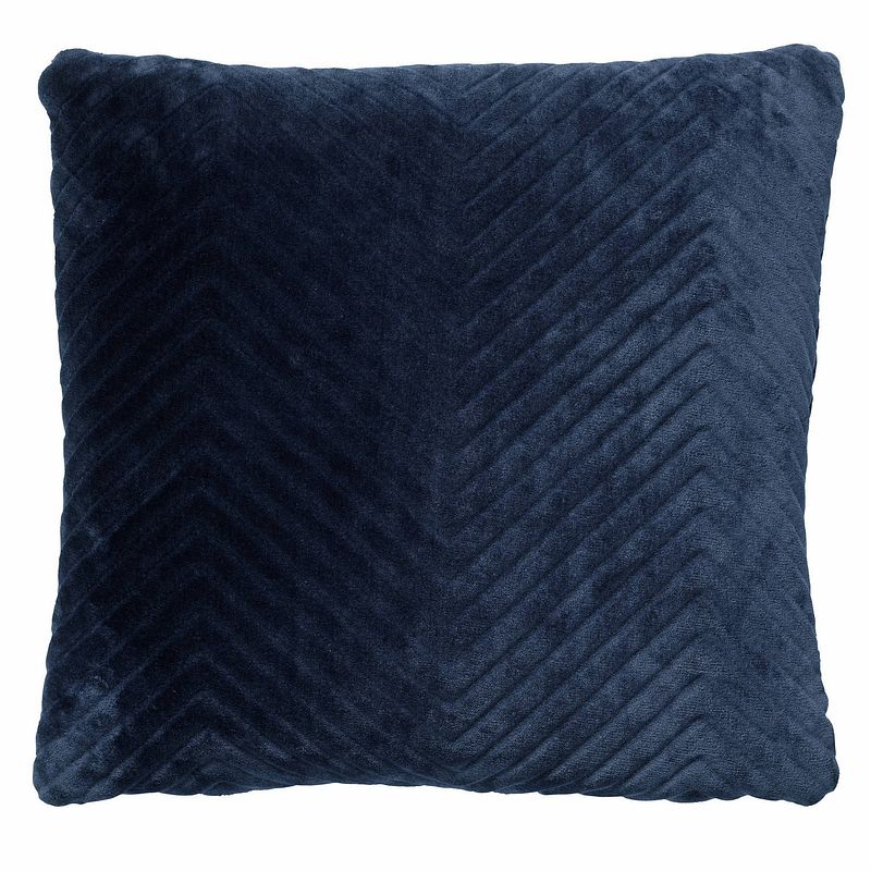 Foto van Dutch decor zico - sierkussen met patroon 45x45 cm insignia blue - blauw - blauw